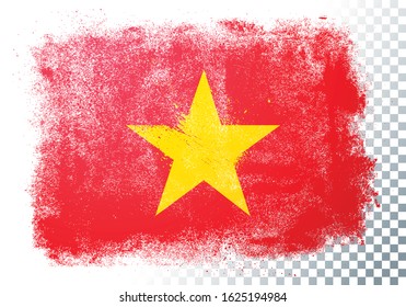 Vector Illustration vintage grunge texture flag of vietnam