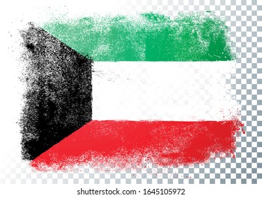 Vector Illustration vintage grunge texture flag of kuwait