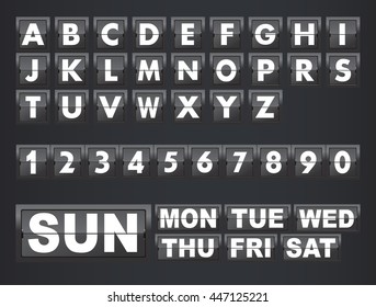 vector illustration of vintage information table with changeover symbols