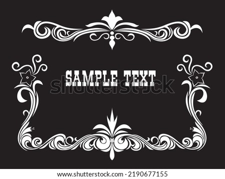 vector illustration of a vintage intertitle for silent movie