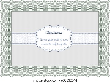 Vector illustration of Vintage invitation. Printer friendly. Customization, Easy to edit and change colors.Good design. 
