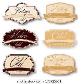 Vector illustration of vintage labels. 