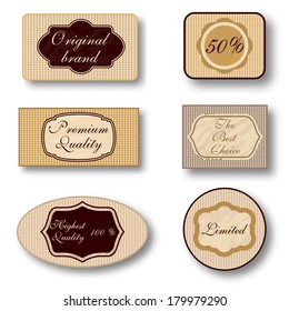 Vector illustration of vintage labels. 