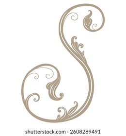 Vector Illustration of Vintage Letter and Monogram S.
