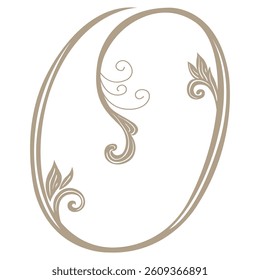 Vector Illustration of Vintage Letter and Monogram O.