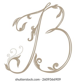 Vector Illustration of Vintage Letter and Monogram B.