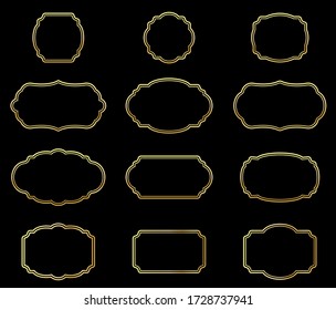 Vector illustration of vintage luxury decorative frame borders