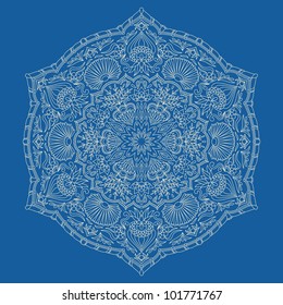 Vector illustration with vintage ornament for print.