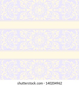 Vector illustration with vintage pattern for greeting card.