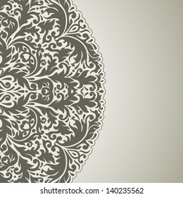 Vector illustration with vintage pattern for greeting card.