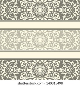 Vector illustration with vintage pattern for greeting card.