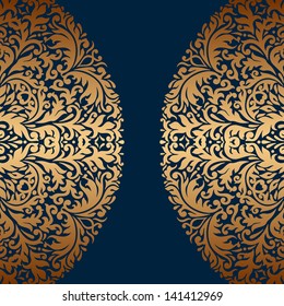 Vector illustration with vintage pattern for greeting card.