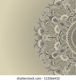 Vector illustration with vintage pattern for print.