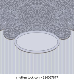 Vector illustration with vintage pattern for print.