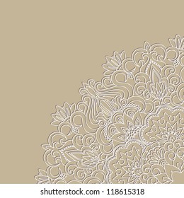 Vector illustration with vintage pattern for print, embroidery.