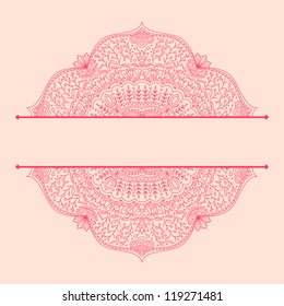 Vector illustration with vintage pattern for print.