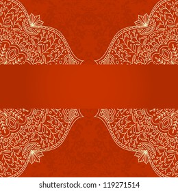 Vector illustration with vintage pattern for print.