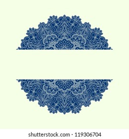 Vector illustration with vintage pattern for print.