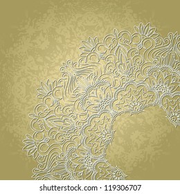 Vector illustration with vintage pattern for print.