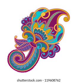 Vector illustration with vintage pattern for print, embroidery.