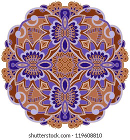 Vector illustration with vintage pattern for print, embroidery.