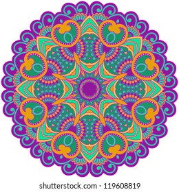 Vector illustration with vintage pattern for print, embroidery.