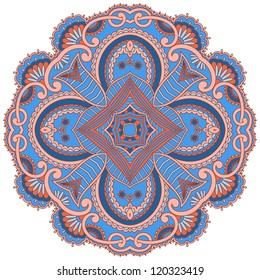 Vector illustration with vintage pattern for print, embroidery.