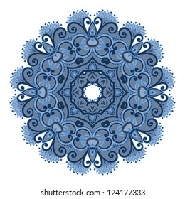 Vector illustration with vintage pattern for print, embroidery.