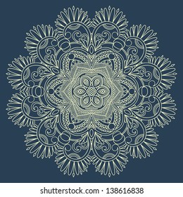 Vector illustration with vintage pattern for print, embroidery.