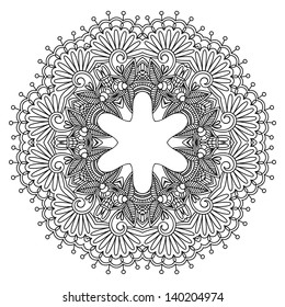 Vector illustration with vintage pattern for print, embroidery.