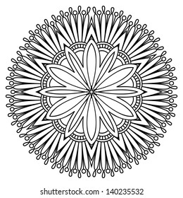 Vector illustration with vintage pattern for print, embroidery.
