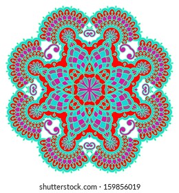 Vector illustration with vintage pattern for print, embroidery.