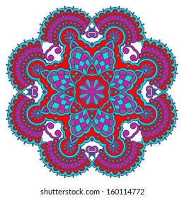 Vector illustration with vintage pattern for print, embroidery.