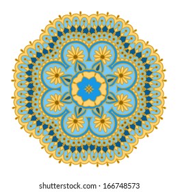 Vector illustration with vintage pattern for print, embroidery.