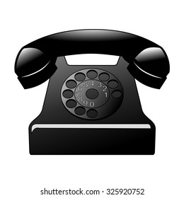 vector illustration of vintage phone