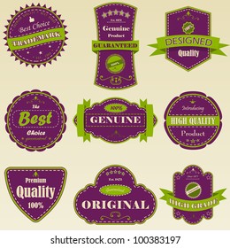 vector illustration of vintage premium quality label