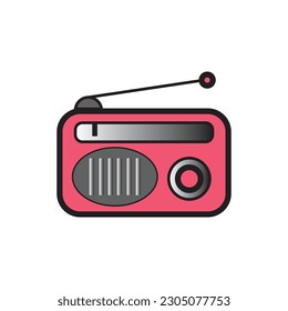 Vector illustration vintage radio icon suitable for your design