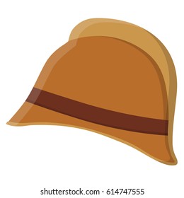Vector illustration vintage, retro, antique fire helmet. Fireman uniform. 
Firefighter