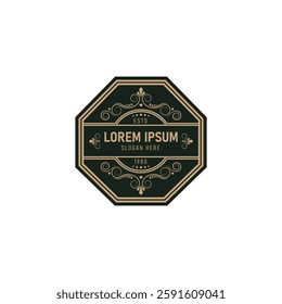 Vector illustration of vintage retro badge logo design label style