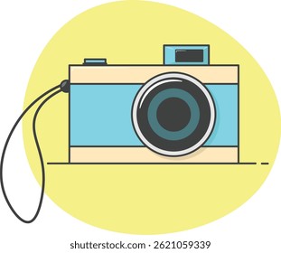 vector illustration of vintage or retro camera