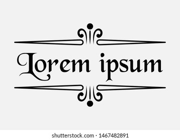 Vector illustration. Vintage retro frame for page, menu, invitation, congratulation design