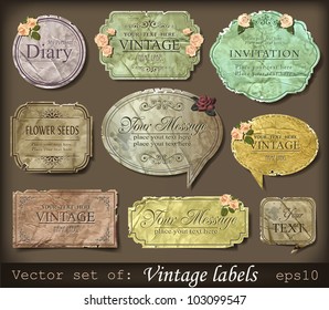 Vector illustration of vintage retro labels