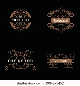 ilustración vectorial del diseño del logotipo retro vintage, 