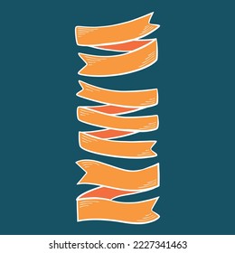 Vektorgrafik Vintage Band Element mit Platz für Text. Handgezeichnetes Designbanner