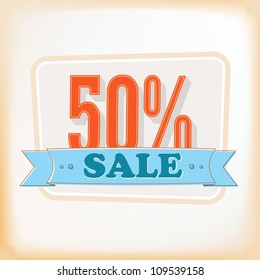Vector illustration of vintage sale  for design