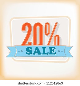 Vector illustration of vintage sale  for design