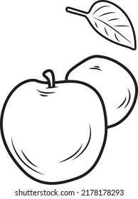 ilustración vectorial del doodle de manzana de estilo vintage para web e impresión