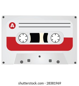 Vector illustration of a vintage style audio cassette