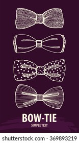vector illustration of vintage style bow tie
