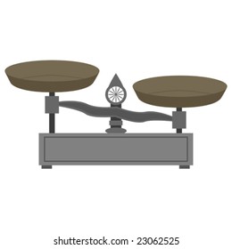 Vector illustration of a vintage style metal scale